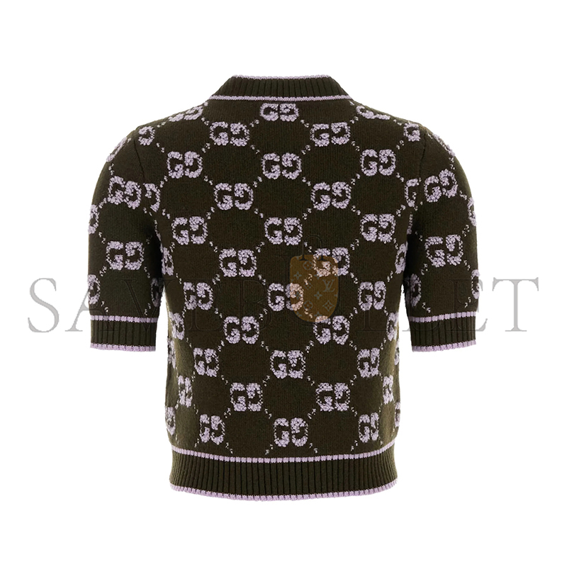 Gvc*1 gg wool bouclÉ jacquard top 770059